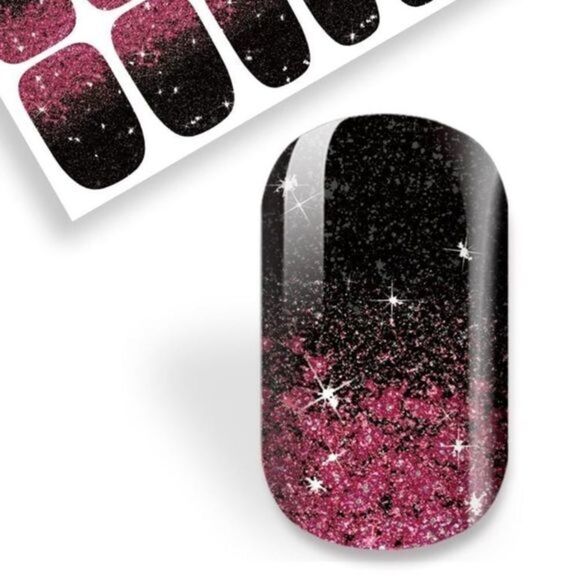 Colour Flash, “Fuchsia Ombré“ glitter fuchsia to black ombré design. - Picture 5 of 10